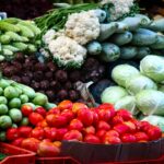 low light photography of pile of vegetables