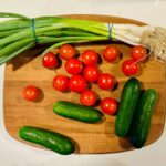 Fresh vegetables are ready for a delicious meal.
